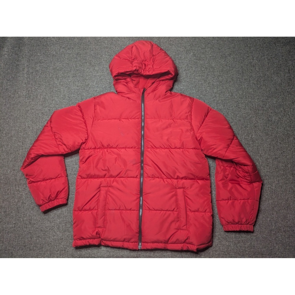 Swiss Tech Men's Puffer Jacket Red full zip Outdoor Wear Coat SIZE 2XL